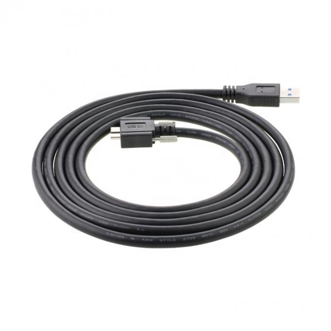 超高速データ 5Gbps スクリューロックパネル マウント マイクロB 3.0からUSB 3.0A拡張ケーブル 5