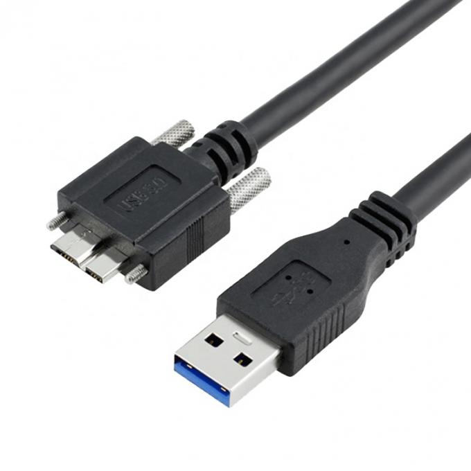 超高速データ 5Gbps スクリューロックパネル マウント マイクロB 3.0からUSB 3.0A拡張ケーブル 3