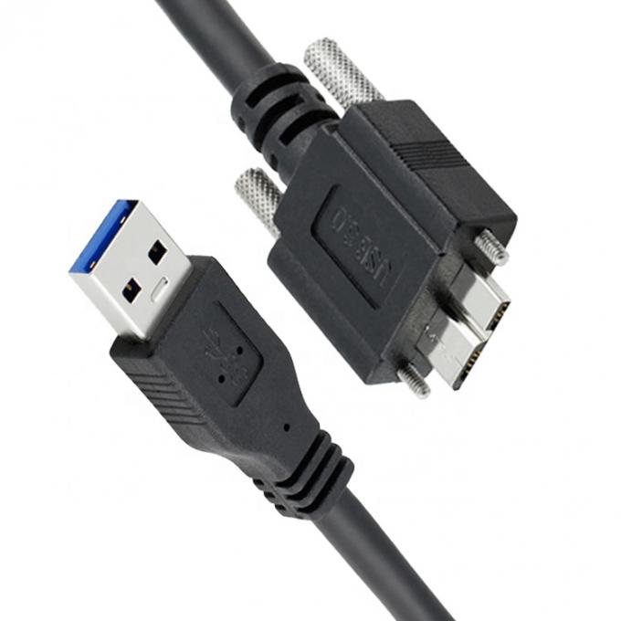 超高速データ 5Gbps スクリューロックパネル マウント マイクロB 3.0からUSB 3.0A拡張ケーブル 4