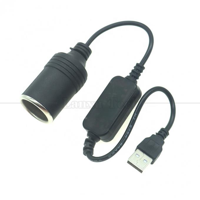 高品質の12W 5V USBから12V変換器 煙草プラグ ライター LED電圧モジュール付きソケットケーブルアダプター 1
