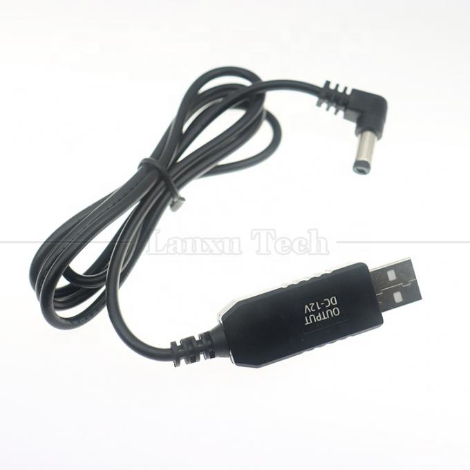 12VブースターUSB 5Vから12V 90度角度 5.5x2.1mm Wifiルーター用ジャックケーブル 3