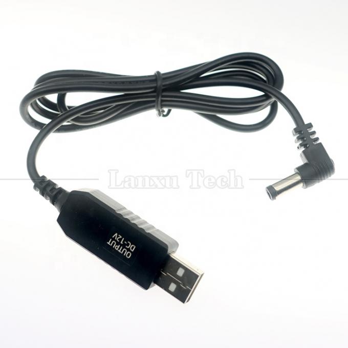 12VブースターUSB 5Vから12V 90度角度 5.5x2.1mm Wifiルーター用ジャックケーブル 2