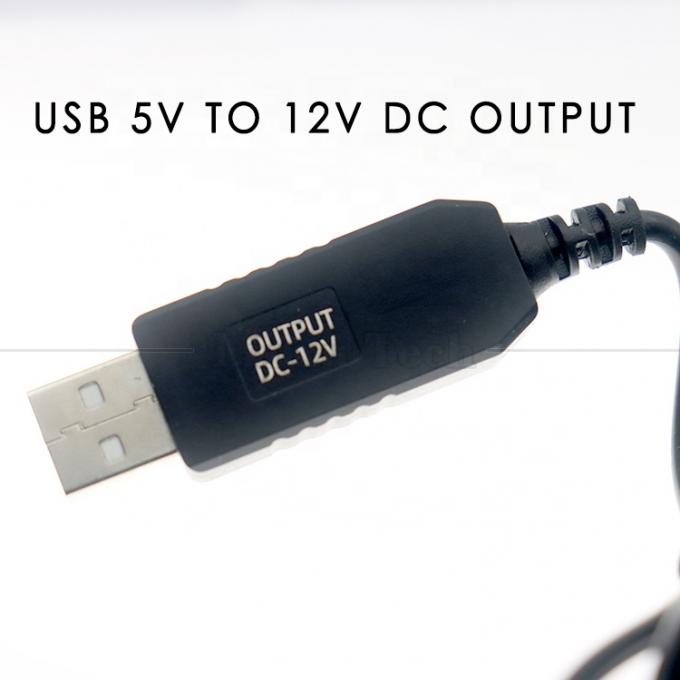 12VブースターUSB 5Vから12V 90度角度 5.5x2.1mm Wifiルーター用ジャックケーブル 4