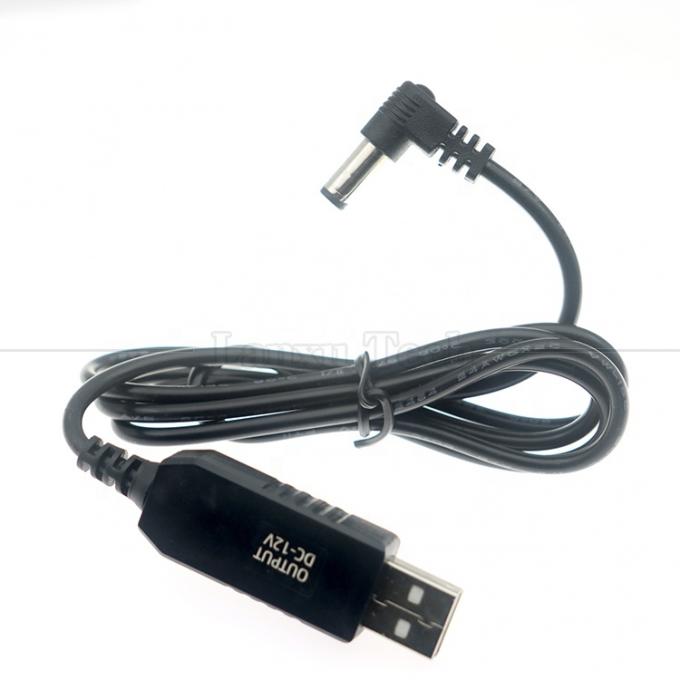 12VブースターUSB 5Vから12V 90度角度 5.5x2.1mm Wifiルーター用ジャックケーブル 6