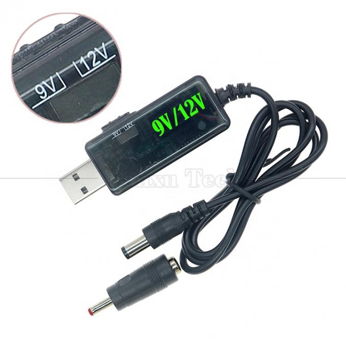 1m Drok 5V USB to Boost 9V 12V ス텝アップ マルチ出力 DCコンバーターケーブル ルータモデム 3