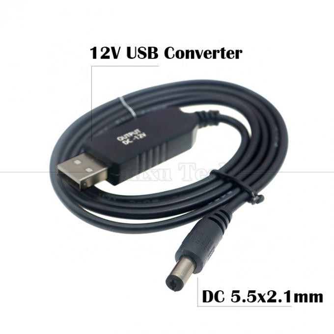 ハイパワーUSBからDC 5.5x2.1mm ジャック 12V 9V出力ブースター変換アダプターケーブル Wifi ルータ モデム Led Strip GPS 4