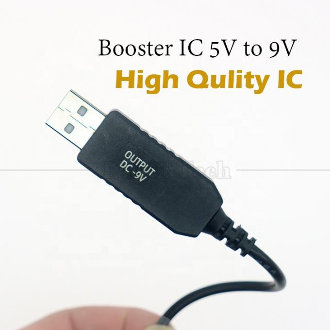 高品質のブースター 5V USBから 9V DC 5.5x2.1mm ステップアップ変換電源充電ケーブル Wi-Fiルーターモデム 2