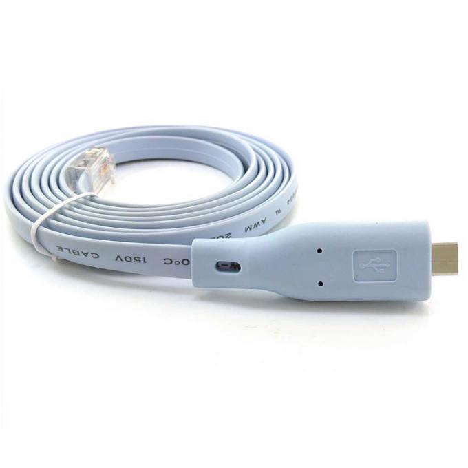 シスコ・ルータースイッチ用のPlug and Play 6FT USB Type C to RJ45シリアルアダプターコンソールケーブル 3