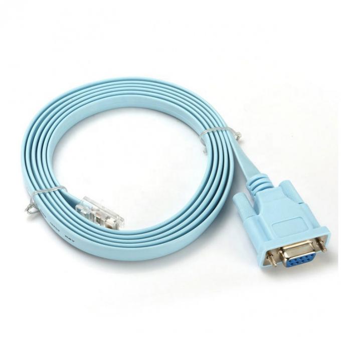 1.8M RS232 DB9 PIN 女性からRJ45 ネットワークコンソールケーブル シスコルータースイッチ 2
