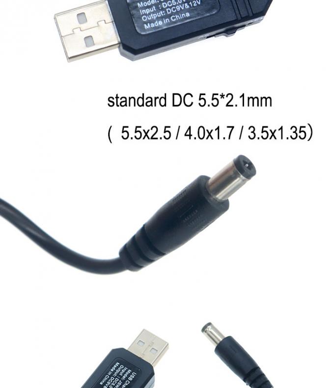 高品質のUSB 5v から 9v 12v ステップアップ DC 電源コードブースターケーブル 3
