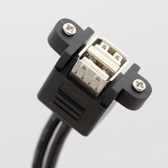 スクリューロックストッド 0.5m 1m 男性から女性 双 USB 2.0 パネルマウント拡張ケーブル 5