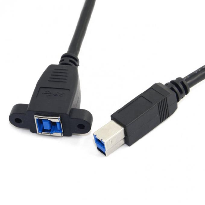 スクリューロックスタッド 男性から女性パネルマウント USB 3.0タイプBプリンター拡張ケーブル 2