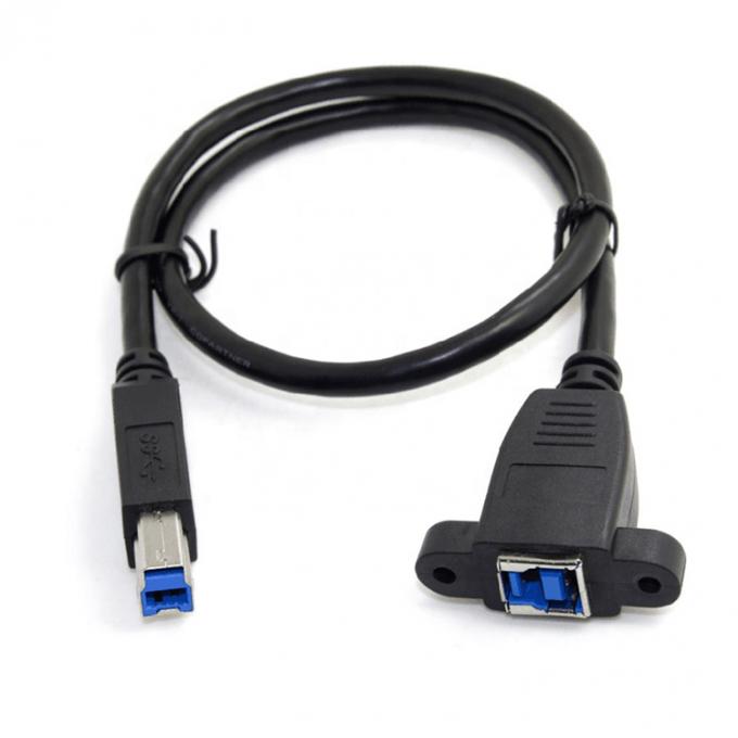 スクリューロックスタッド 男性から女性パネルマウント USB 3.0タイプBプリンター拡張ケーブル 3