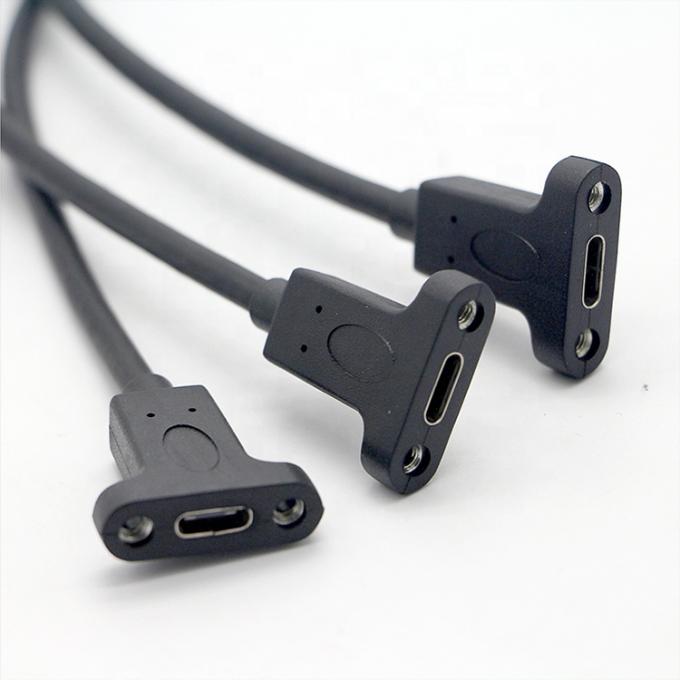 スクリューロックスタッド USB 3.0 A 男性からUSBタイプC 3.1 女性パネルマウント USB 3.0拡張ケーブル 3