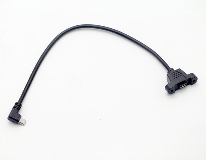 カスタム 0.3M 1M 90度 上下 左右角 スクリュー マイクロパネルマウント USB拡張ケーブル 1