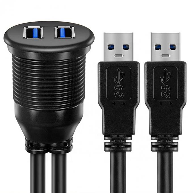 防水 男性から女性 アウックス カーダッシュボード パネル バイク用 USB 3.0 フルッシュマウント延長ケーブル 2