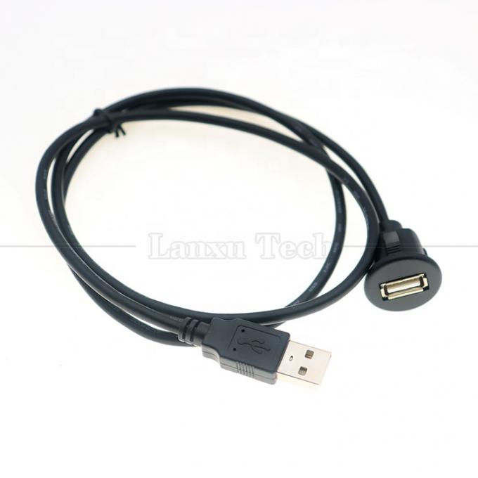 カー・オーディオ・ステレオ・ダッシュボード 男性から女性へ フラッシュ・パネル マウント USB2.0型A拡張ケーブル 2