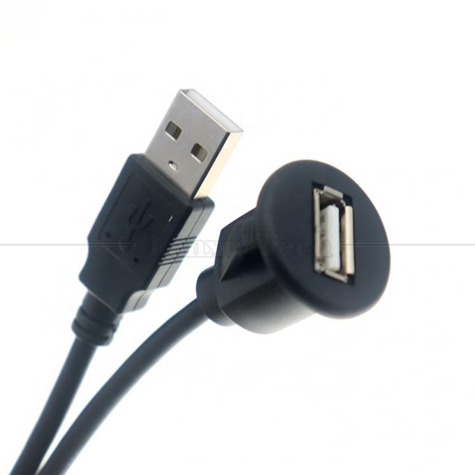 カー・オーディオ・ステレオ・ダッシュボード 男性から女性へ フラッシュ・パネル マウント USB2.0型A拡張ケーブル 3