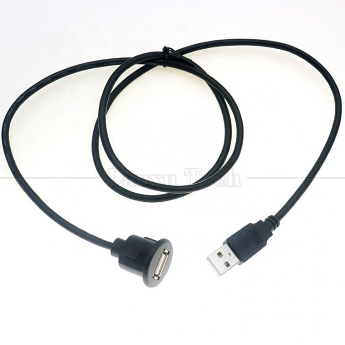 カー・オーディオ・ステレオ・ダッシュボード 男性から女性へ フラッシュ・パネル マウント USB2.0型A拡張ケーブル 7