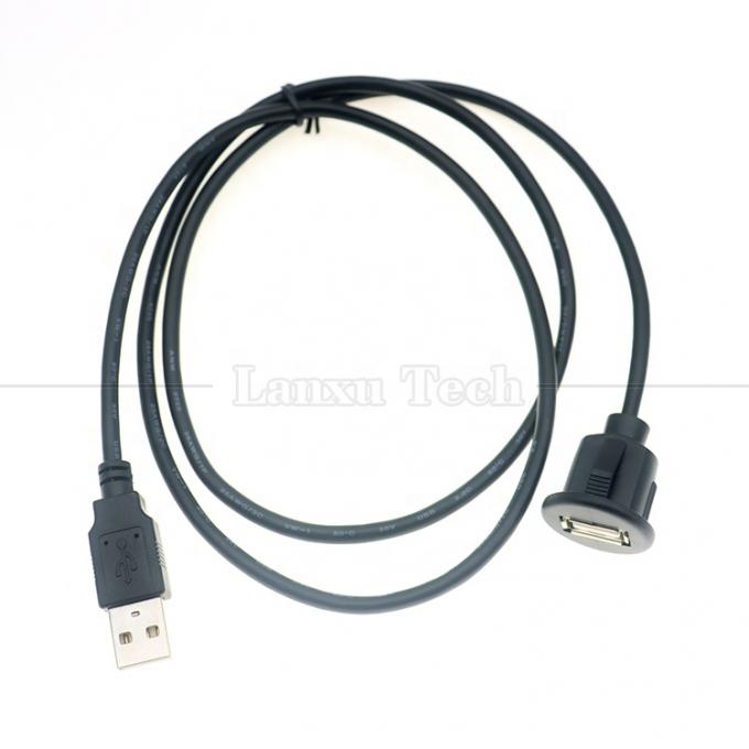 カー・オーディオ・ステレオ・ダッシュボード 男性から女性へ フラッシュ・パネル マウント USB2.0型A拡張ケーブル 6