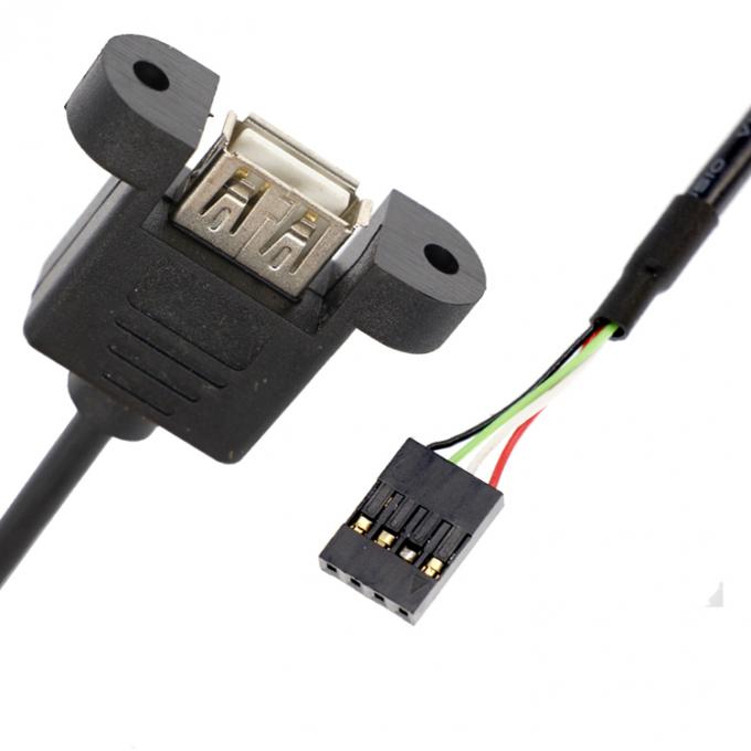 カスタムスクリューロックリングスタッド 1M 2M 女性 USB A パネルマウント Dupont接続ケーブル 1
