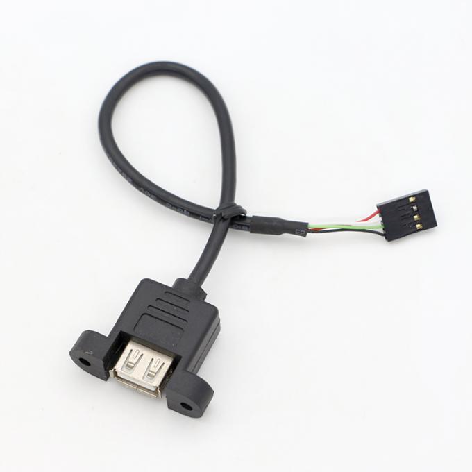 カスタムスクリューロックリングスタッド 1M 2M 女性 USB A パネルマウント Dupont接続ケーブル 4