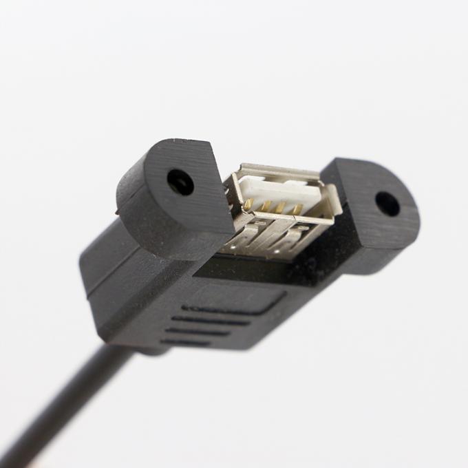 カスタムスクリューロックリングスタッド 1M 2M 女性 USB A パネルマウント Dupont接続ケーブル 2
