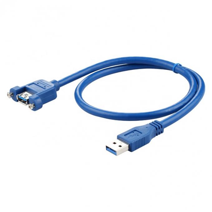 高速データ 5Gbps USB 3.0タイプA 男性から女性パネルマウント USB 3.0拡張ケーブル 1