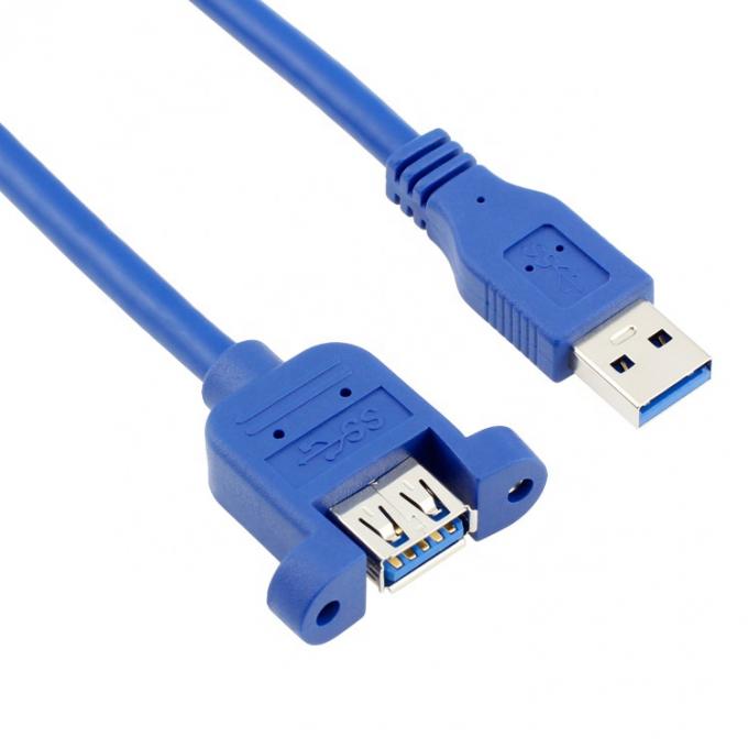 高速データ 5Gbps USB 3.0タイプA 男性から女性パネルマウント USB 3.0拡張ケーブル 4