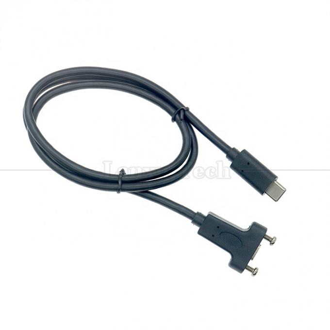 10Gbps 0.3m 1m 男性から女性タイプC 3.1 パネルマウント スクリューロックホール USB拡張ケーブル 1