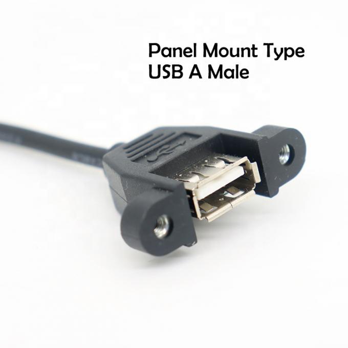 パーソナライズされたパネルマウント USBタイプA 女性開く裸の端ケーブル 1