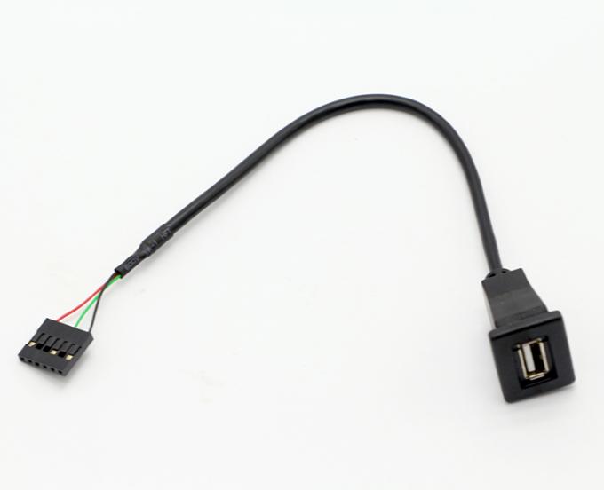スナップパネルマウントUSB 女性ソケットにデュポントコネクタワイヤケーブル 5
