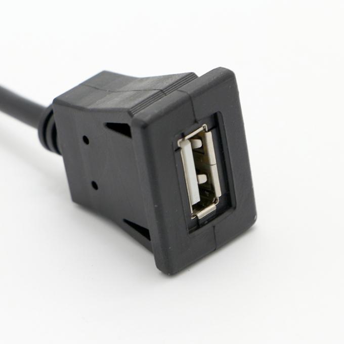 スナップパネルマウントUSB 女性ソケットにデュポントコネクタワイヤケーブル 3
