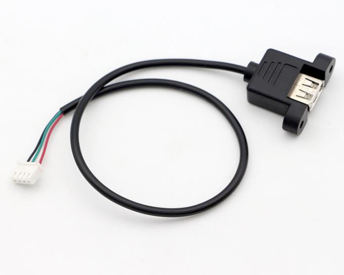 カスタムスクリューロックスタッド 女性パネルマウント USB2.0タイプAからJSTXHPHSH組立ケーブル 2