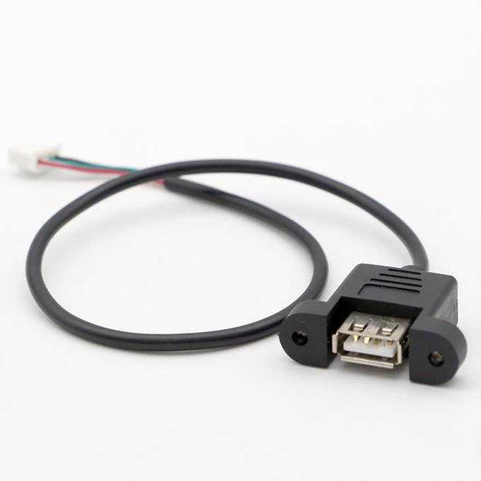 カスタムスクリューロックスタッド 女性パネルマウント USB2.0タイプAからJSTXHPHSH組立ケーブル 5