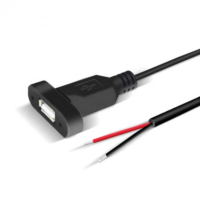 カスタムパネルマウントUSB 女性から裸のワイヤーに開いた端ケーブルを缶詰に 5