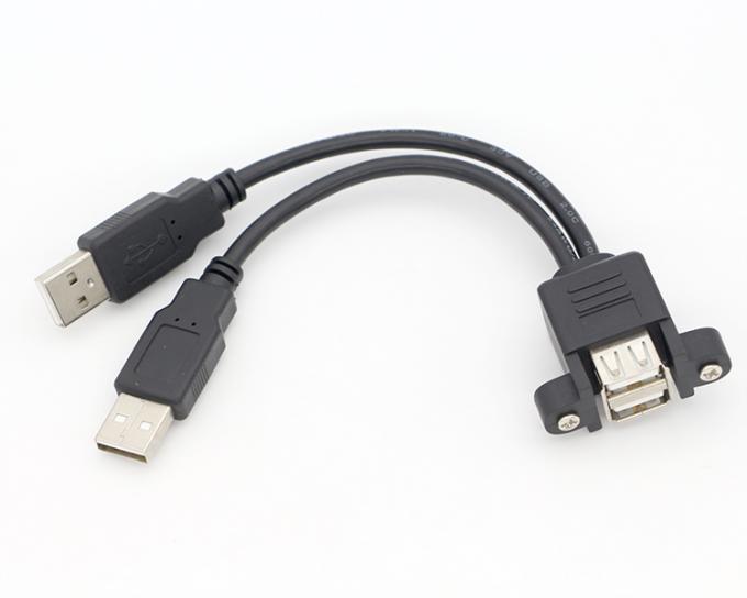 スクリューロック マイクロタイプC RJ45 イーサネット 男性 女性 USBパネルマウントケーブル 7