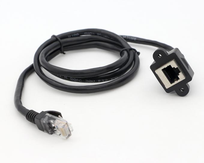 スクリューロック マイクロタイプC RJ45 イーサネット 男性 女性 USBパネルマウントケーブル 9
