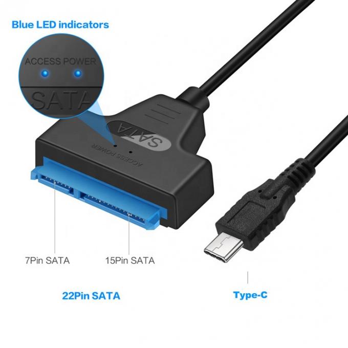 高速 5Gbps SDD HDD ハードドライブ 2.5 インチ USBタイプ C 3.1 から Sata アダプターケーブル 1