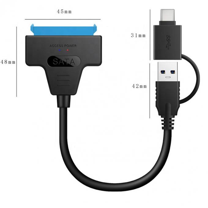 高速 5Gbps 2.5 インチ SSD HDD ハードディスク C型 USB 3.0 Sata アダプターケーブル 3