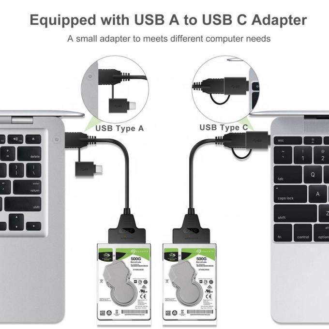 高速 5Gbps 2.5 インチ SSD HDD ハードディスク C型 USB 3.0 Sata アダプターケーブル 7