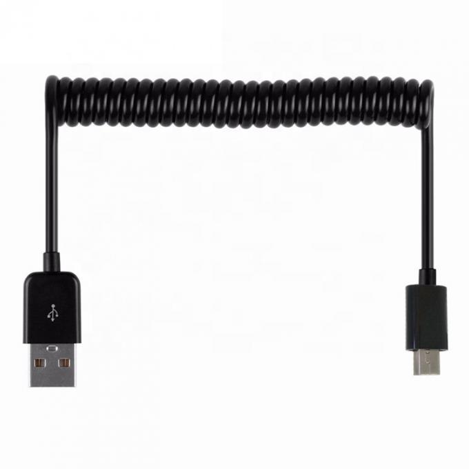 OEM 1M 2M データ 充電 スパイラル 巻き USB から MINI USB ケーブル 3