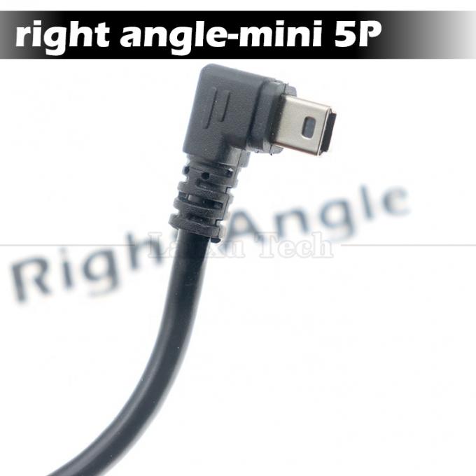 カスタマイズされた 1m 2m 3m 90度 上下 左右角 データ充電 USB A 男性からミニ 5ピンUSB拡張ケーブル カメラ 2