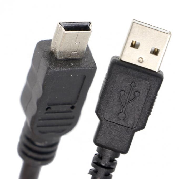 1.5m USB A から Mini B 5PIN USB 2.0 データ充電 OTGケーブル フェライト 4