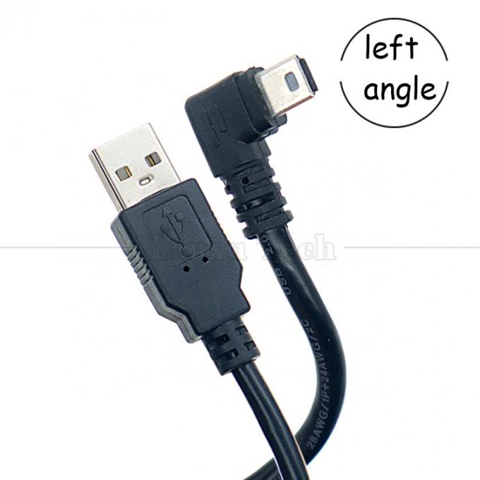 パーソナライゼーション 90 度 左角 USB A 男性からMINI 5P USBケーブル PS3コントローラカメラ 2