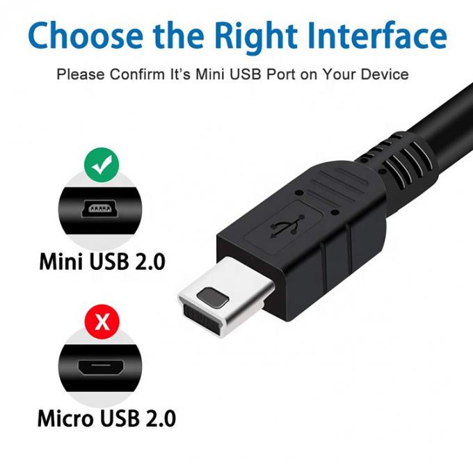 オーダーメイド シード ミニ B 5 PIN USB 2.0 充電器 データケーブル PS3 コントローラー カメラ 4