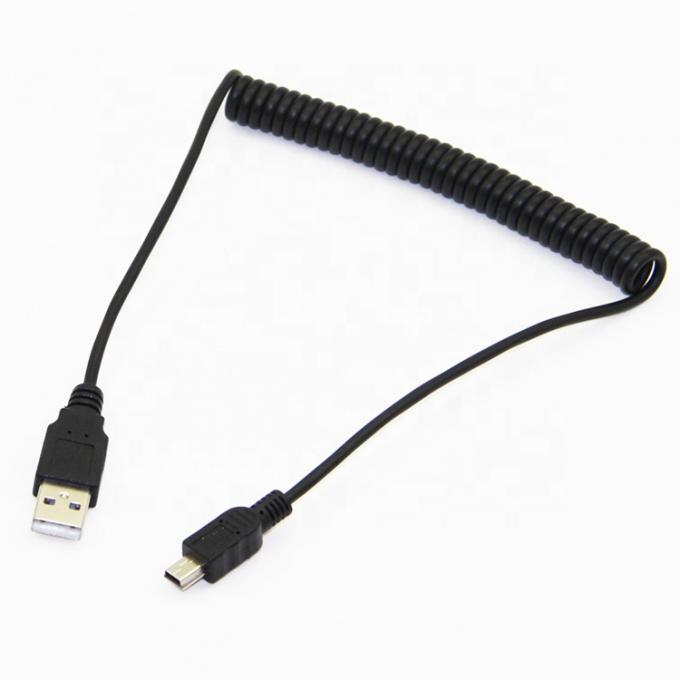 高品質のスプリング巻きデータ充電 ミニUSB2.0拡張充電ケーブル カメラPS3 カメラ 7