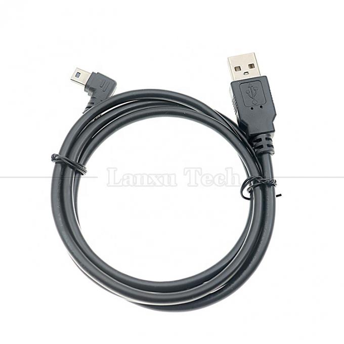 1m 2m 3m 5m 90度 L形 右左角 USB 2.0 A 男性からミニ B 5ピン USB データ充電ケーブル MP3 カメラ 4