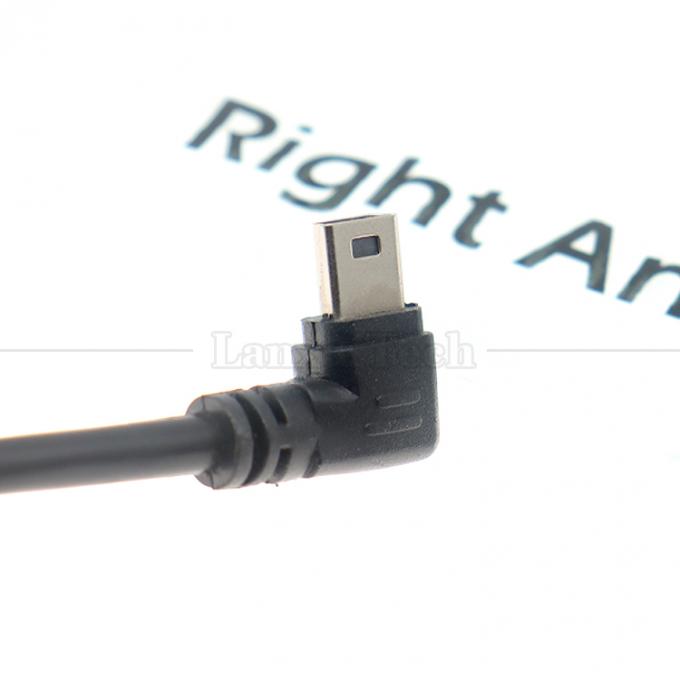 1m 2m 3m 5m 90度 L形 右左角 USB 2.0 A 男性からミニ B 5ピン USB データ充電ケーブル MP3 カメラ 7