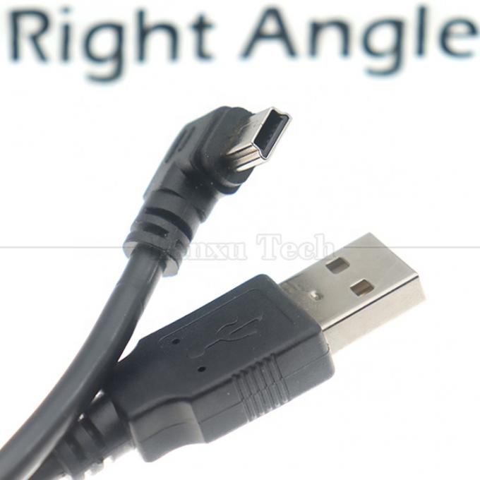 1m 2m 3m 5m 90度 L形 右左角 USB 2.0 A 男性からミニ B 5ピン USB データ充電ケーブル MP3 カメラ 6